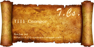 Till Csongor névjegykártya
